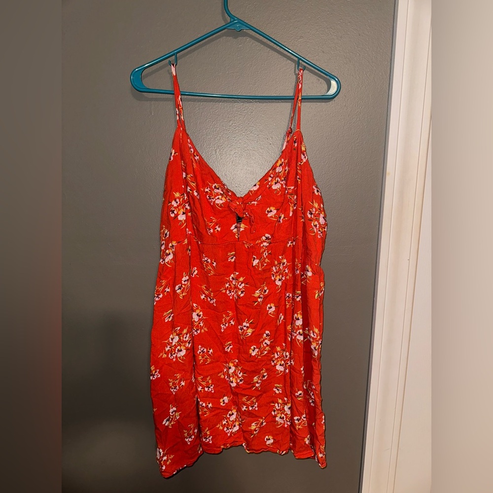 Orange floral sundress